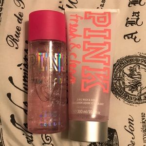 Victoria’s secret PINK body wash and shimmer spray
